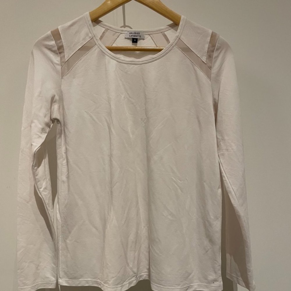 Galleries Lafayette Mesh Panel Shirt